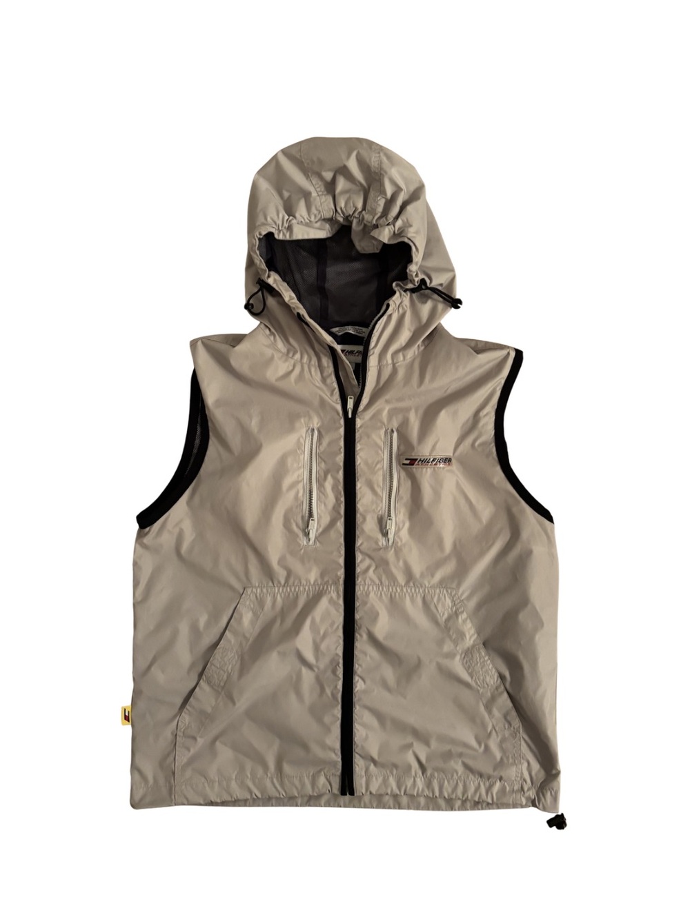 Tommy Hilfiger Y2K Hooded Sleeveless Windbreaker Vest - Silver